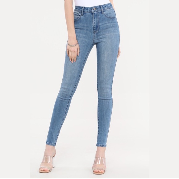 Classic Blue High Rise Skinny Jeans - Picture 6 of 7